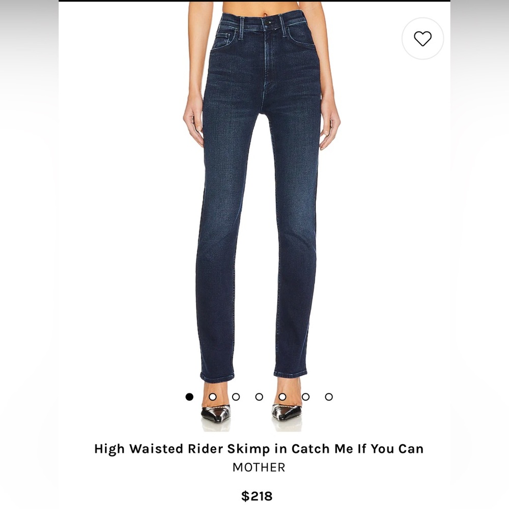 Mother, High Waisted Rider Skimp in Catch Me If You Can, size 29